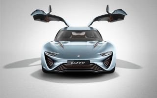 Blue sports car hood open - its hood open free wallpaper