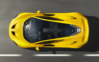 Yellow sports car topview gray - ultra high detail free wallpaper