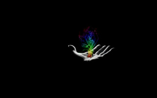 White hand colorful illusion digital - a colorful object free wallpaper