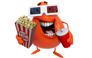 Cartoon 3dglasses popcorn soda cinema - cinema free wallpaper for desktop