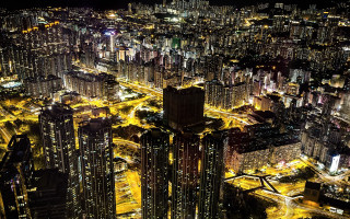 City night lights architecture traffic - traffic free wallpaper