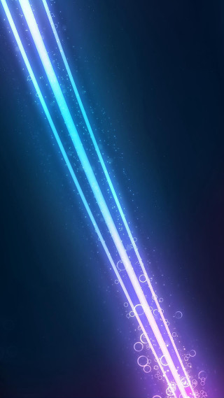 Blue purple background lines bubbles - volumetric free wallpaper for mobile