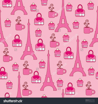 Pink background paris themed items - paris school free wallpaper for tablet