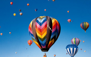 Hot air balloons blue sky 7 - corneille free wallpaper
