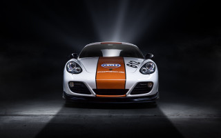 White orange sports car dark - a spotlight free wallpaper