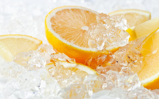 Ice oranges lemons slice missing - ice free wallpaper