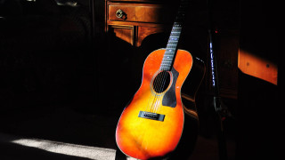 Guitar stand room dresser window - a guitar free wallpaper