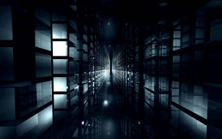 Dark room long hallway moonlight - a long hallway free wallpaper