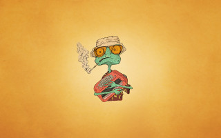 Man cigarette hat goggles scarf - ed roth free wallpaper