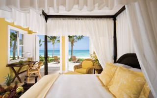 Canopy bed ocean view dreamy - a view of the ocean free wallpaper