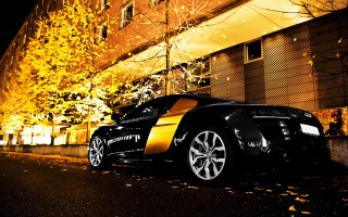 Black yellow sports car night 2 - vray free wallpaper