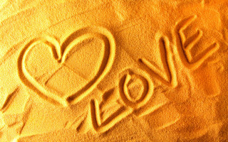 Heart hand love beach night - sand free wallpaper
