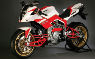 Motorcycle red white shadow vehicle - a gray background free wallpaper