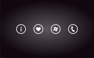 Black white phone heart gradient - purism free wallpaper for desktop