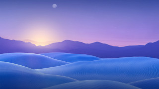 Sunset mountain moonlight starry sky - a moon in the sky free wallpaper