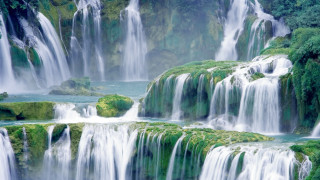 Cao buxing waterfall vegetation nature - cao buxing free wallpaper