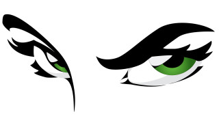 Green eye black white lines - a green eye free wallpaper