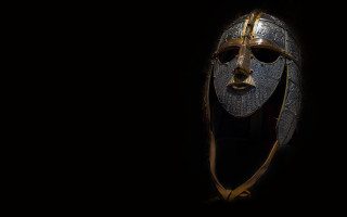 Gold decorated mask medieval bronze - a mask free wallpaper