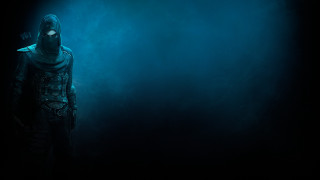 Hooded man dark knife glowing - 4 k wallpaper free wallpaper for desktop