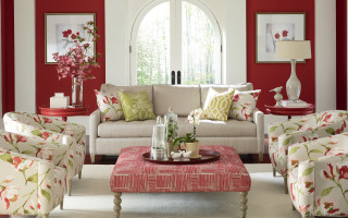 Living room red wall white - a coffee table free wallpaper