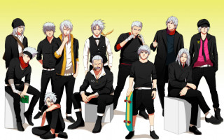 Group boys skateboard formal white - a skateboard in front free wallpaper