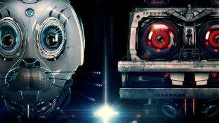 Futuristic machine red lights robot - robot free wallpaper