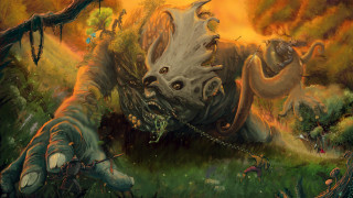 Fantasy creature chain back face - a painting of a creature free wallpaper