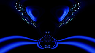 Blue abstract black background blue - mandelbrot fractal free wallpaper