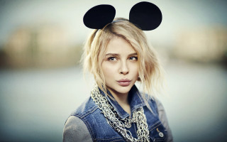 Beautiful blonde woman mickey ears - aestheticism free wallpaper