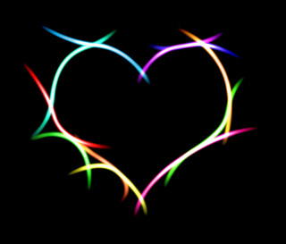 Heart black background rainbow lightning - a black background and a rainbow free wallpaper