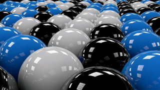 Black white balls blue tops - a large group free wallpaper