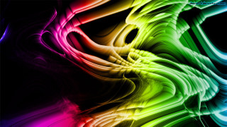 Colorful abstract background rainbow swirl - fluorescent color free wallpaper