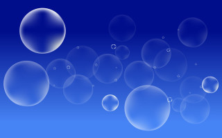 Blue sky bubbles abstract digital - abstract illusionism free wallpaper for desktop
