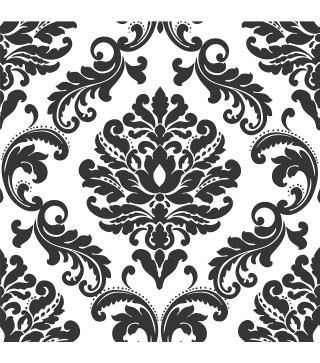 Black white damask wallpaper pattern 2 - large free wallpaper for tablet