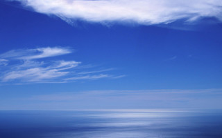 Ocean hilltop plane sky clouds - a hill top free wallpaper