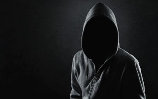 Hooded person portrait dark shadows - deep shadow free wallpaper