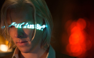 Neon face jacket hologram glowing - a neon light free wallpaper