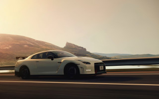 White sports car mountain road 15 - a white sports car free wallpaper