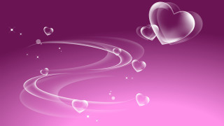 Pink background hearts bubbles purple - a white heart free wallpaper