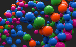 Colorful balls floating raytraced artist - colorful ball free wallpaper