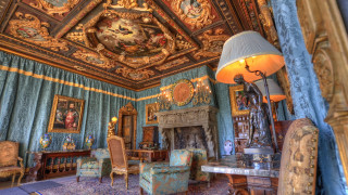 Fireplace chair lamp painting ceiling - a fireplace free wallpaper