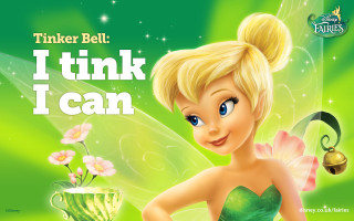 Cartoon tinker bell green dress - a bell free wallpaper
