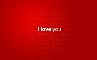 Red background i love you 2 - letterism free wallpaper