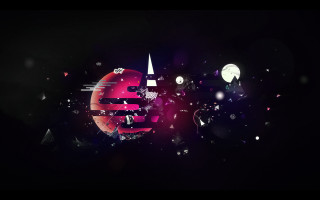 Dark starry moon planet constellation - a black sky free wallpaper