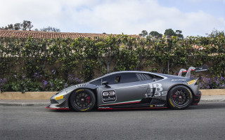 Silver sports car fence purple - the side of a road next free wallpaper