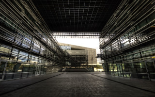 Large building glass front door - berlin secession free wallpaper