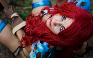 Redhair blueeyes cosplay bikini portrait - carla wyzgala free wallpaper
