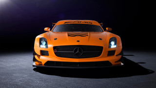Mercedes sports car dark headlights - the hood free wallpaper