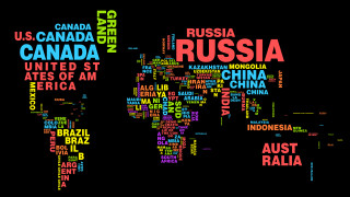 World map countries languages black - different language free wallpaper