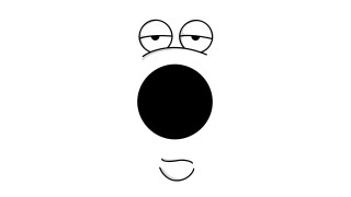 Black white face closedeyes noserings - a nose free wallpaper